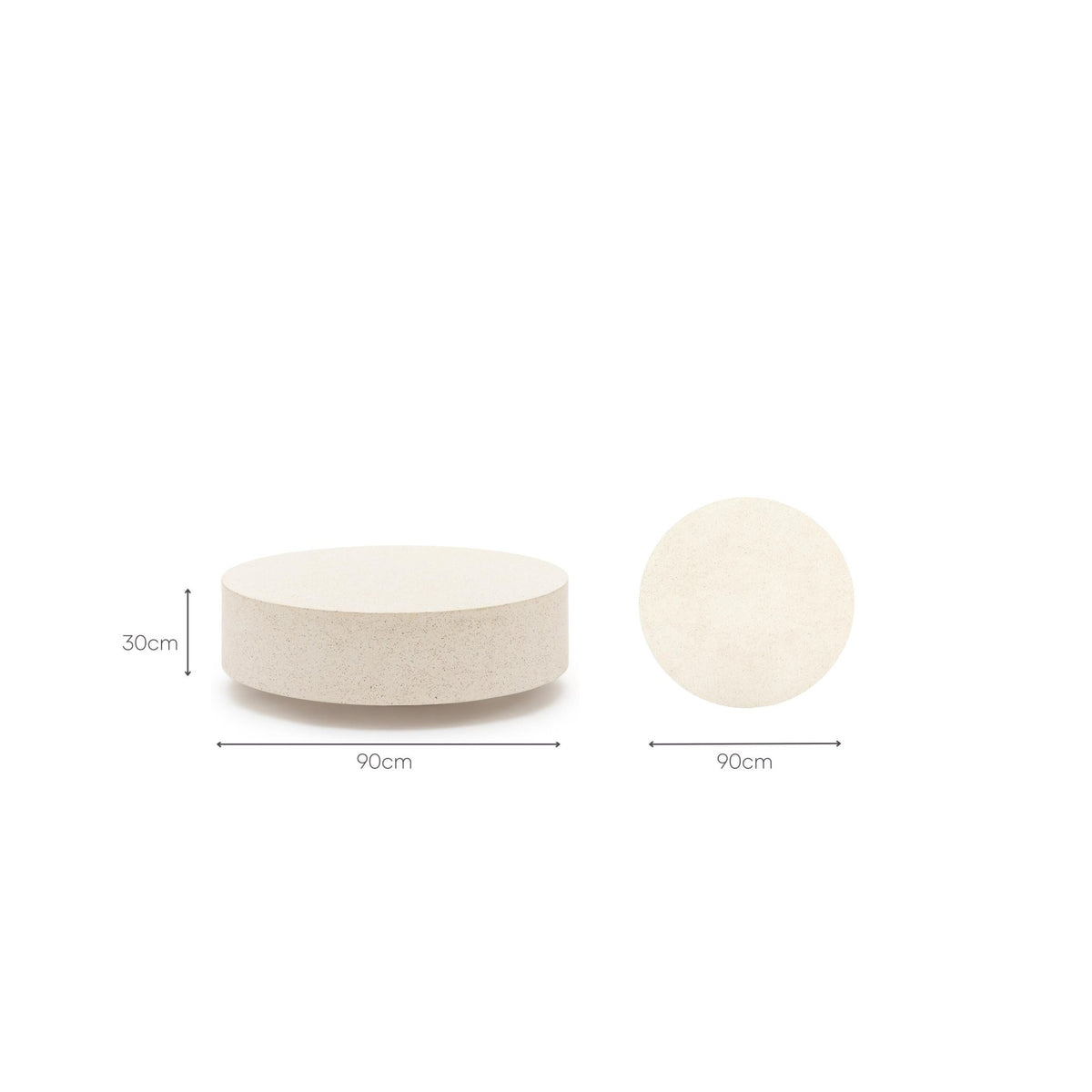 Drift Round Coffee Table - Sand - Coffee Tables Loom Collection Loom Collection Dubai