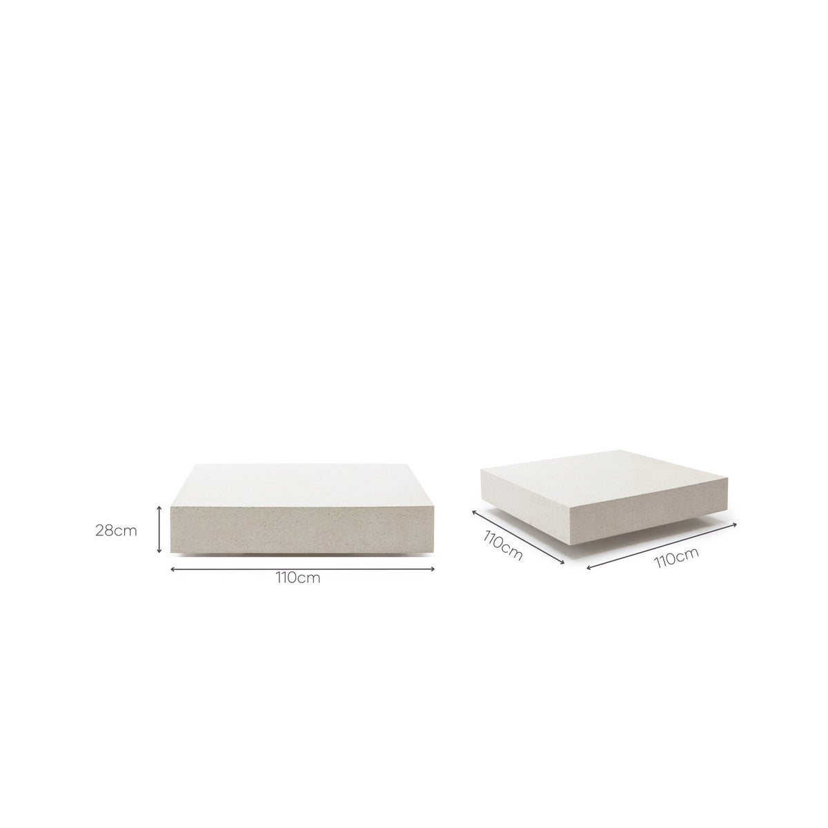 Drift Square Coffee Table - Sand - Coffee Tables Loom Collection Loom Collection Dubai
