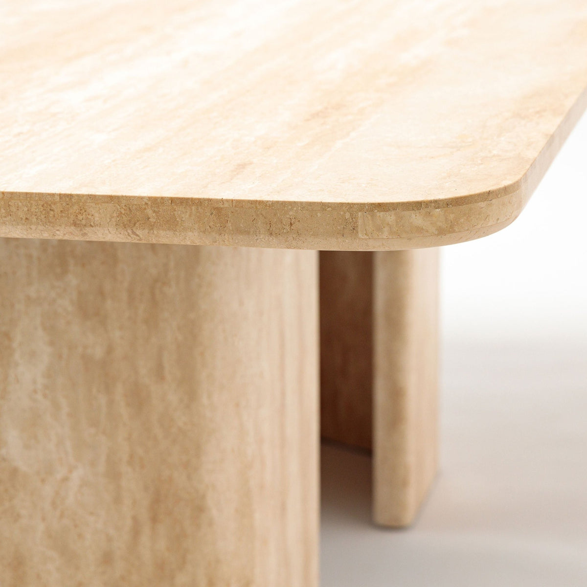 Dune Dining Table - Travertine - Rectangular Dining Tables Loom Collection Loom Collection Dubai