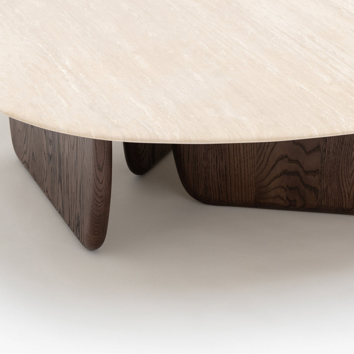 Eden Coffee Table 120 - Espresso Oak & Travertine