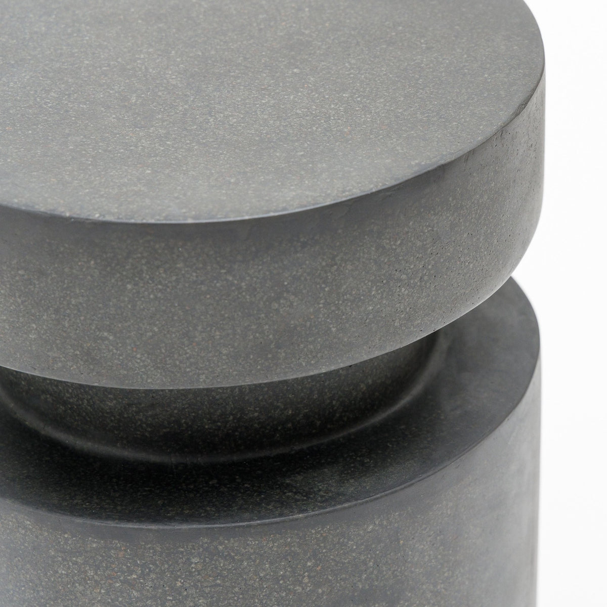 Edith Stool - Cemento Graphite - Side Tables Loom Collection Loom Collection Dubai