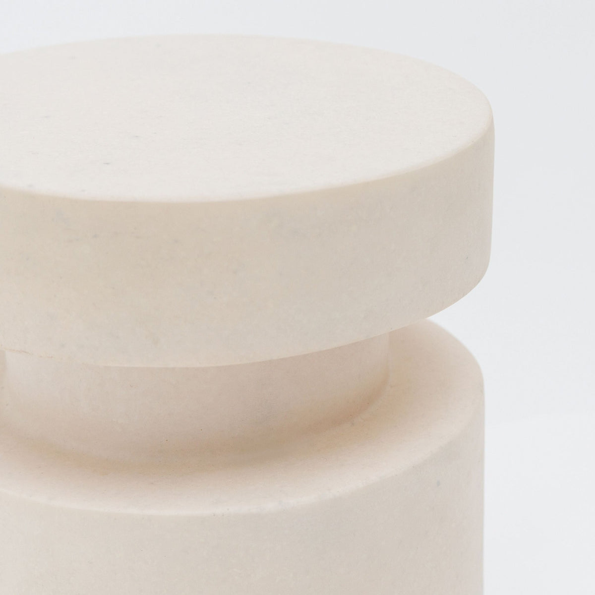 Edith Stool - Cemento White - Side Tables Loom Collection Loom Collection Dubai