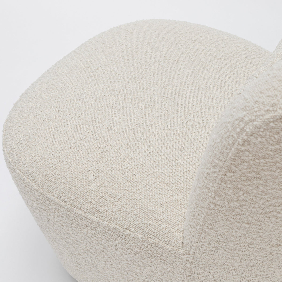Erin Swivel Accent Chair - Ivory Bouclï¿