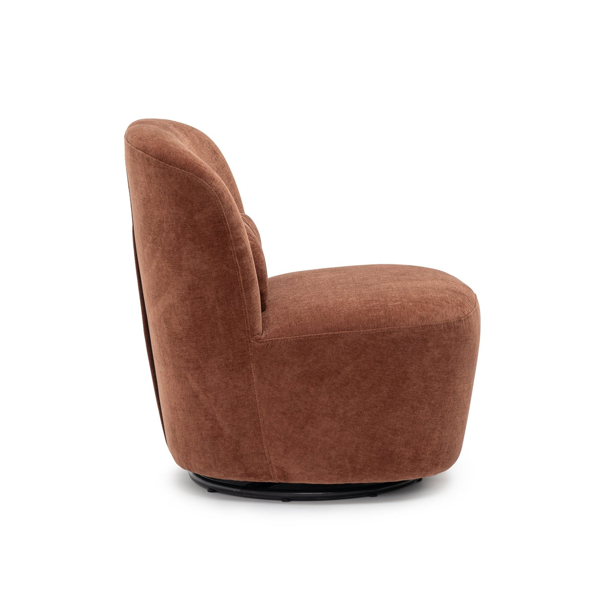 Erin Swivel Accent Chair - Rust Velvet