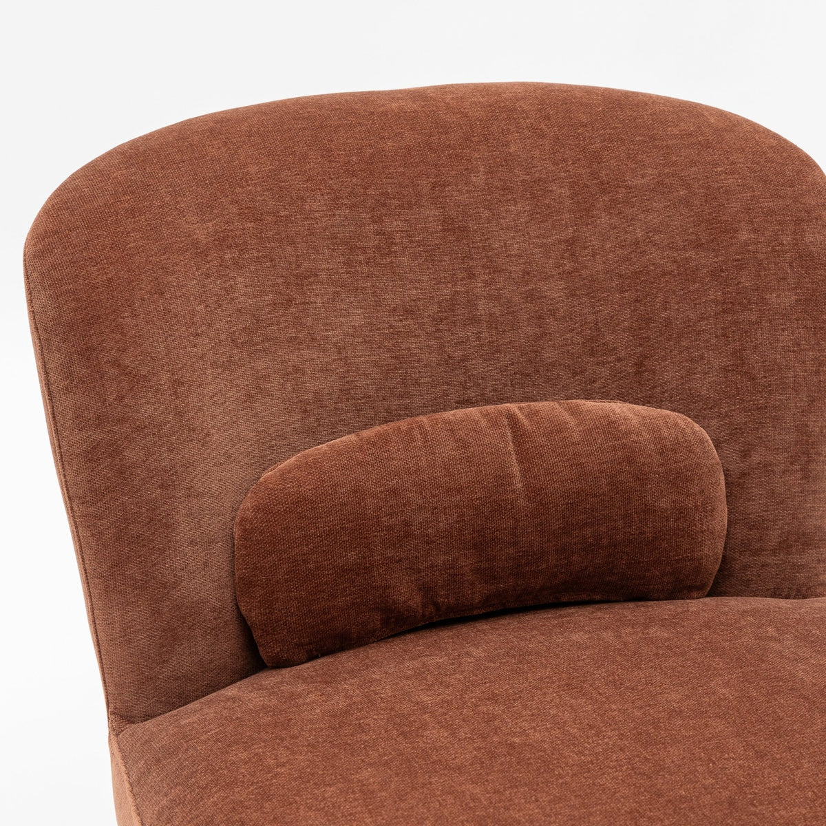 Erin Swivel Accent Chair - Rust Velvet