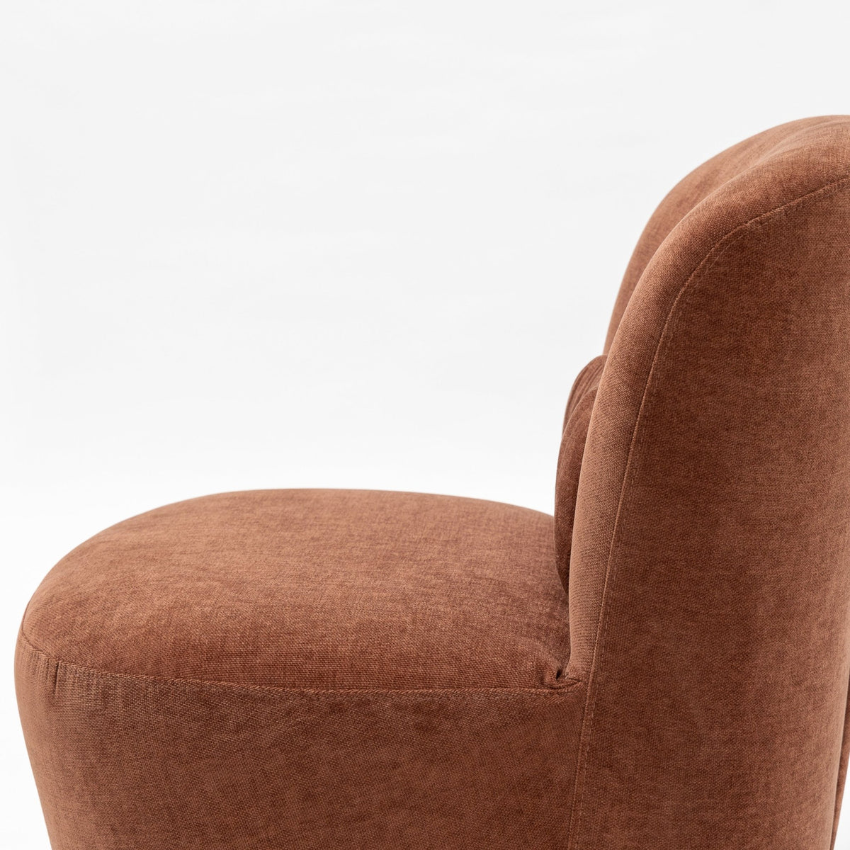 Erin Swivel Accent Chair - Rust Velvet
