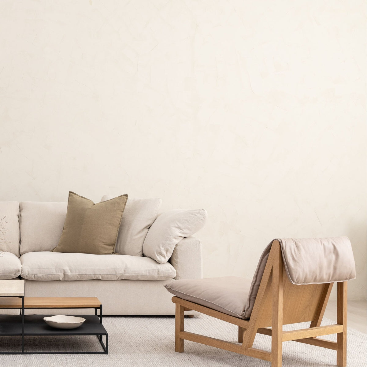 Feather Cloud Daybed Sofa - Natural - Modular Sofas Loom Collection Loom Collection Dubai
