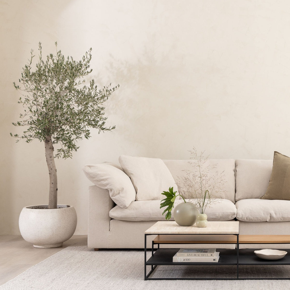 Feather Cloud Daybed Sofa - Natural - Modular Sofas Loom Collection Loom Collection Dubai