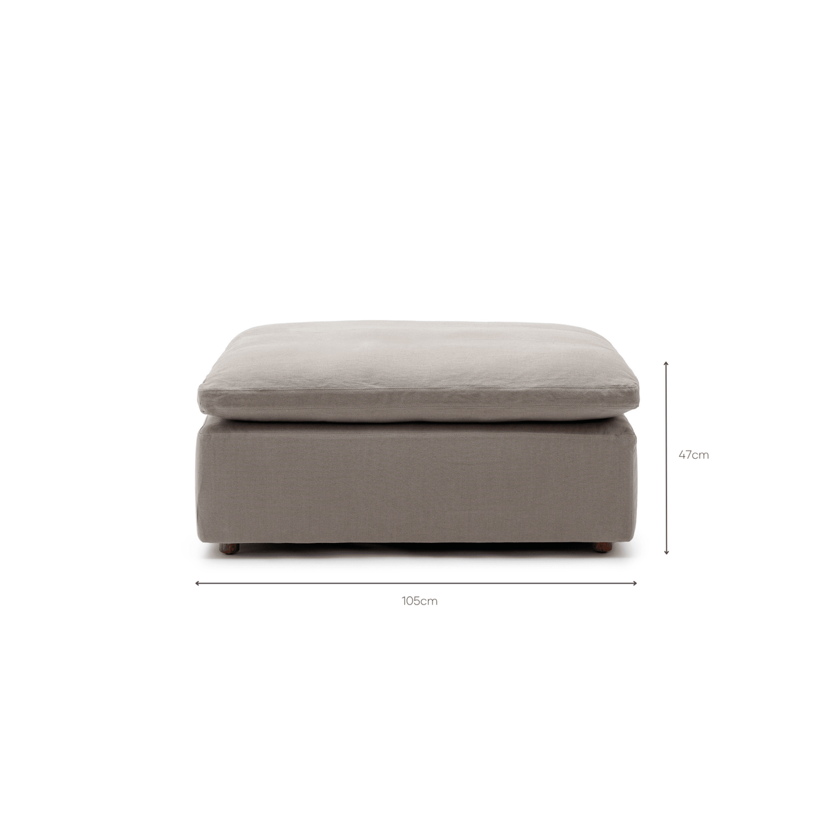 Feather Cloud Ottoman - Mineral - Ottomans Loom Collection Loom Collection Dubai