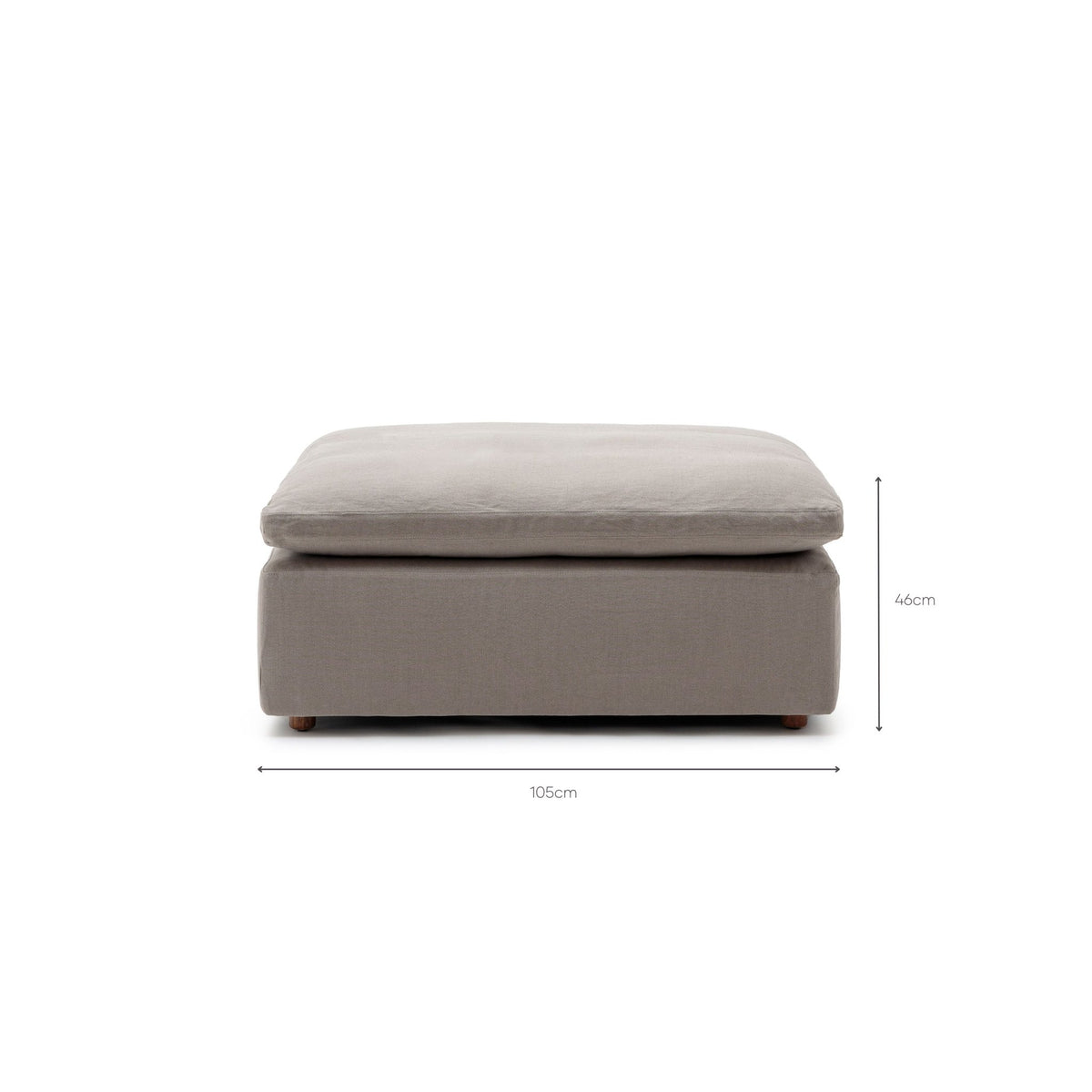 Feather Cloud Ottoman - Mineral - Ottomans Loom Collection Loom Collection Dubai