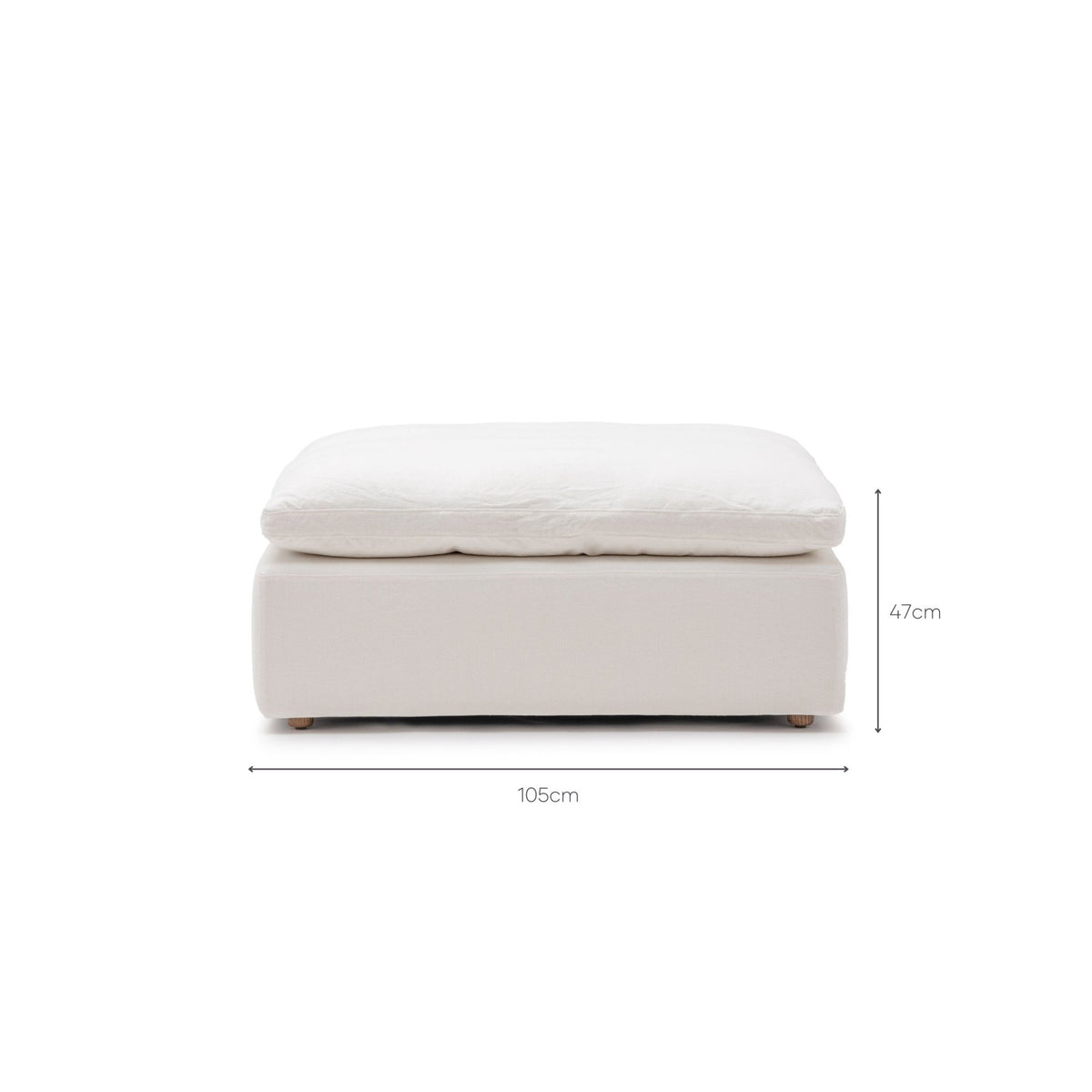 Feather Cloud Ottoman - Off White - Ottomans Loom Collection Loom Collection Dubai