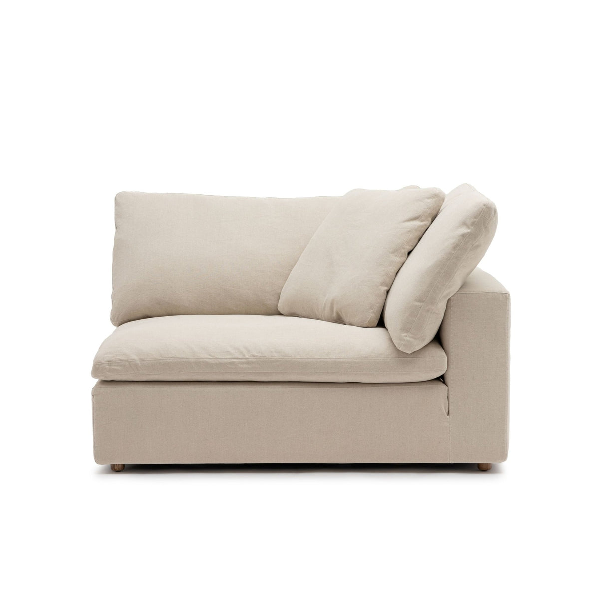 Feather Cloud XL Right Arm - Natural - Modular Sofas Loom Collection Loom Collection Dubai