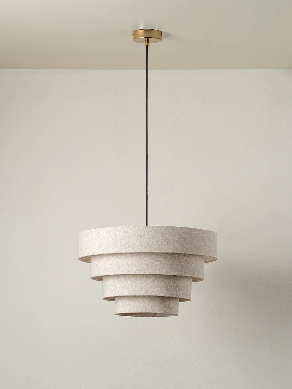 Fia - Tiered Linen Lampshade - Ceiling Lights Lights & Lamps Loom Collection Dubai