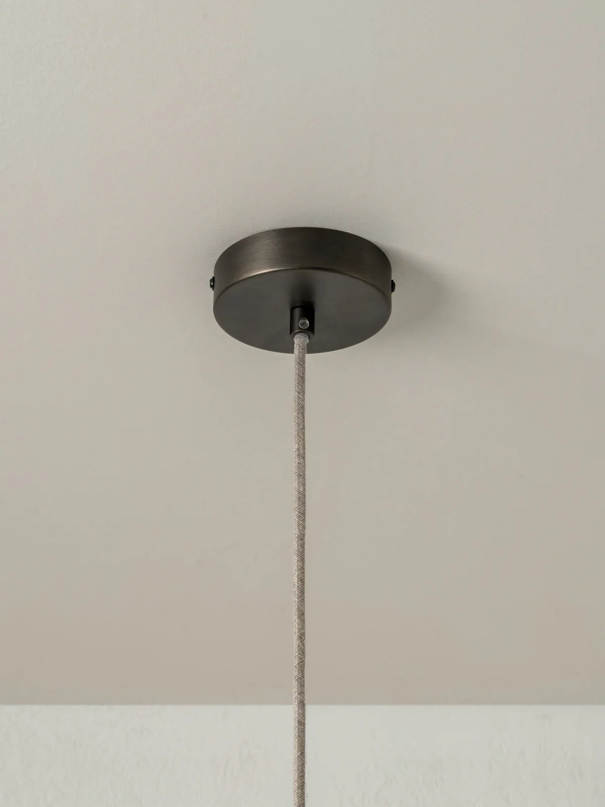 Folia - Small Scalloped Natural Linen Pendant - Ceiling Lights Lights&Lamps Loom Collection Dubai