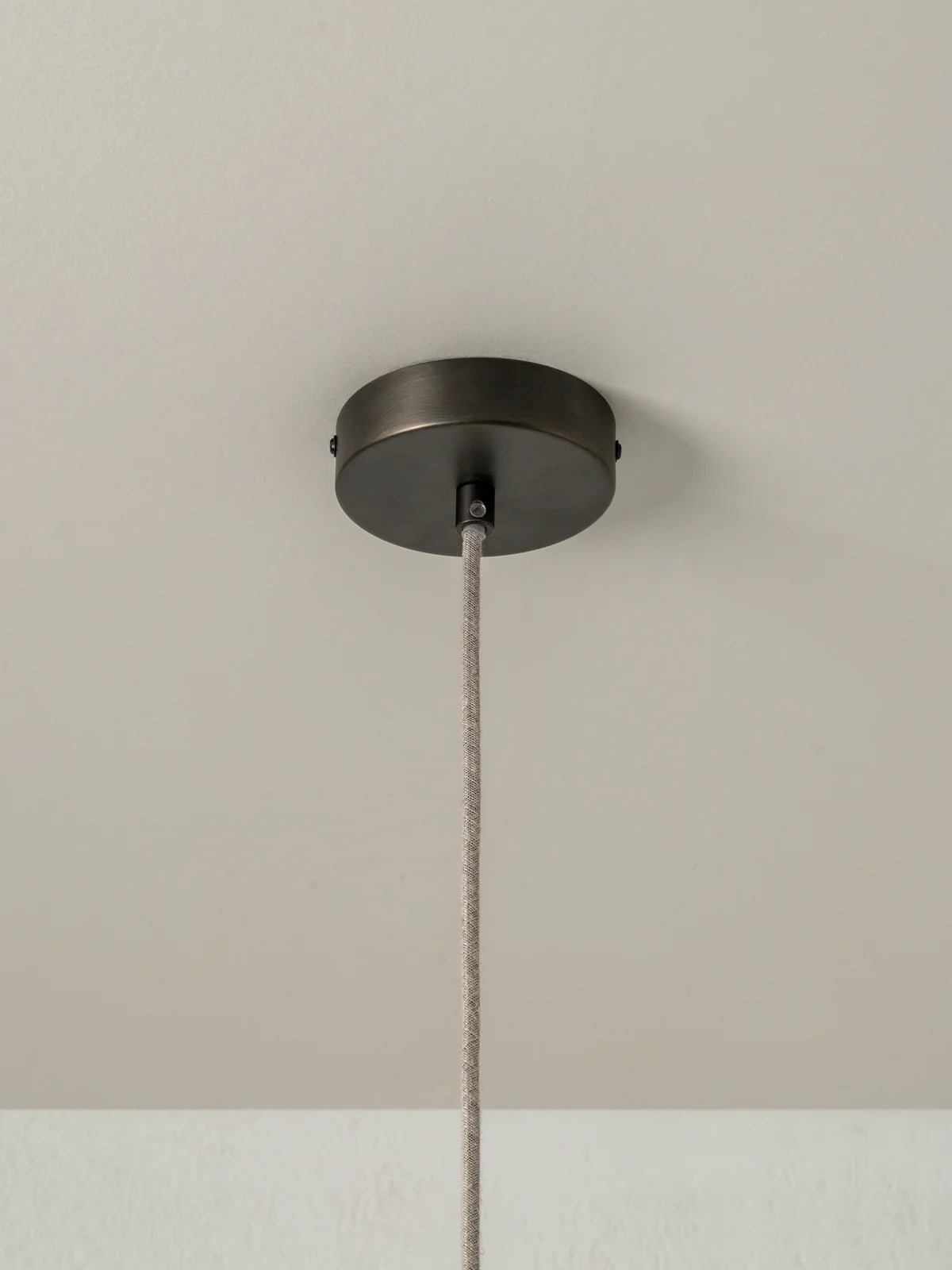 Folia - Small Scalloped Natural Linen Pendant - Ceiling Lights Lights&Lamps Loom Collection Dubai