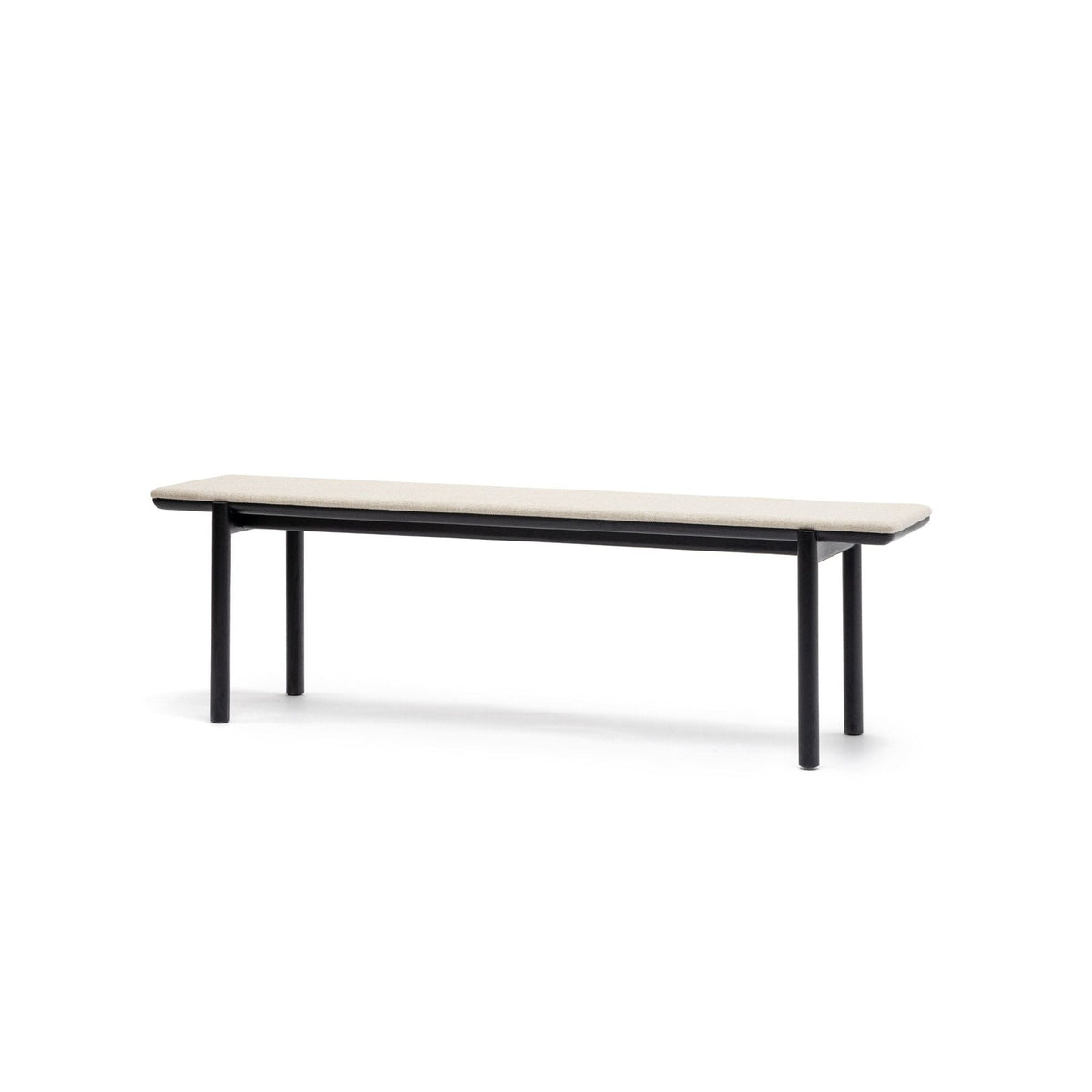 Folk Bench - Black Oak & Oatmeal - Benches Tolv Loom Collection Dubai