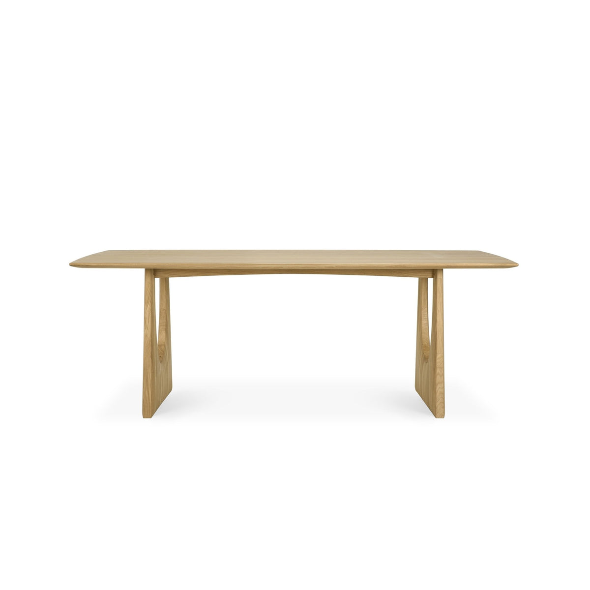 Geometric Rectangular Dining Table - Oak