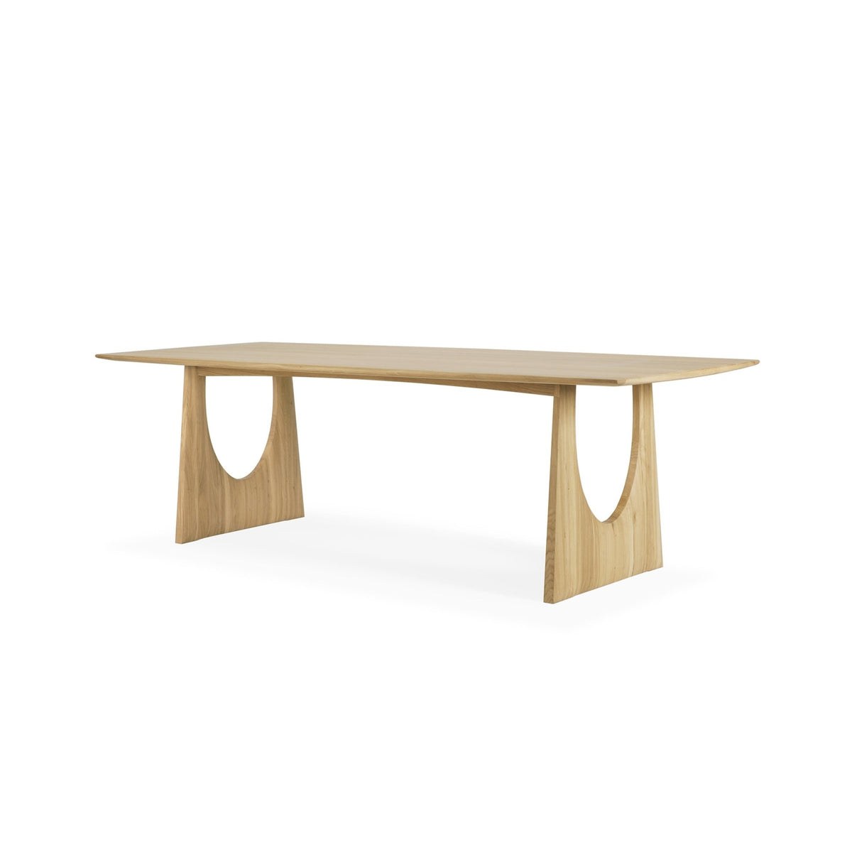 Geometric Rectangular Dining Table - Oak