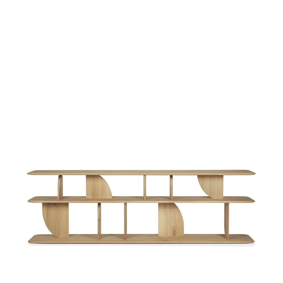 Geometric Sofa Console - Oak - Console Tables Ethnicraft Loom Collection Dubai