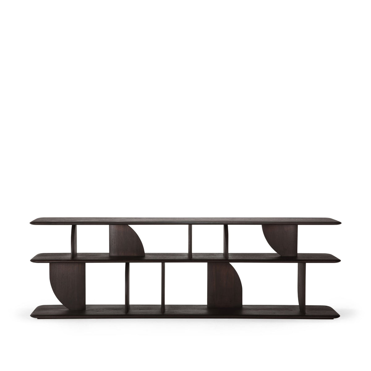 Geometric Sofa Console - Teak Dark Brown - Console Tables Ethnicraft Loom Collection Dubai