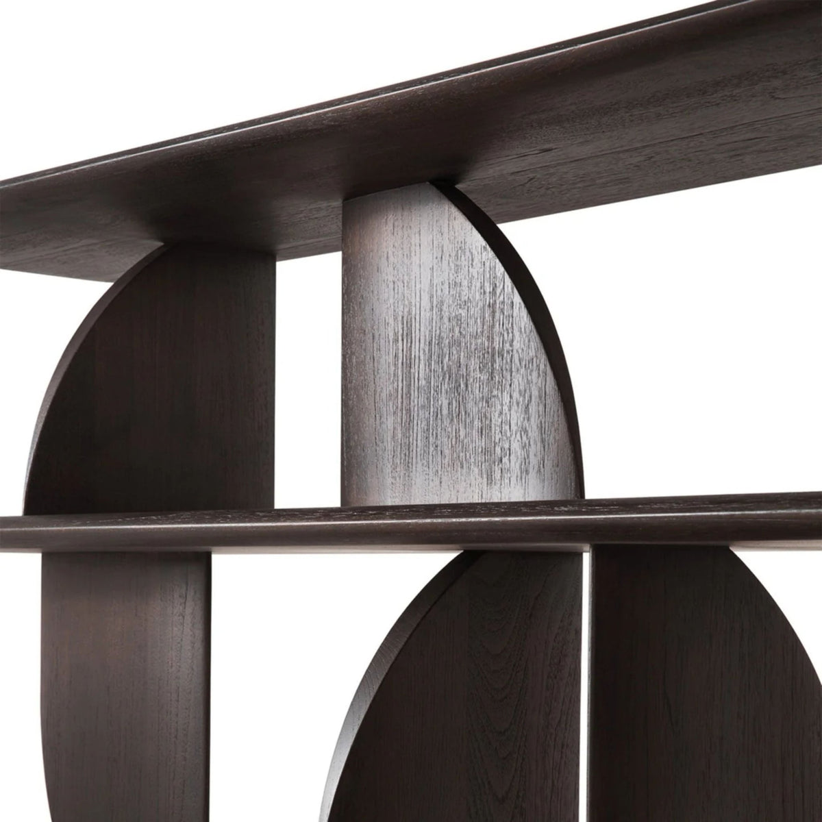 Geometric Sofa Console - Teak Dark Brown - Console Tables Ethnicraft Loom Collection Dubai