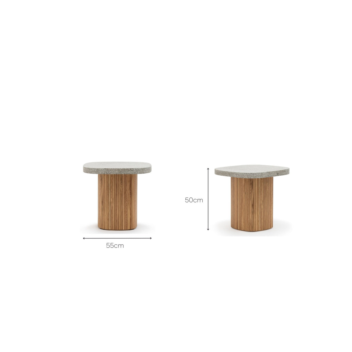 Gion Coffee Table 55 - Light Oak & Warm Grey