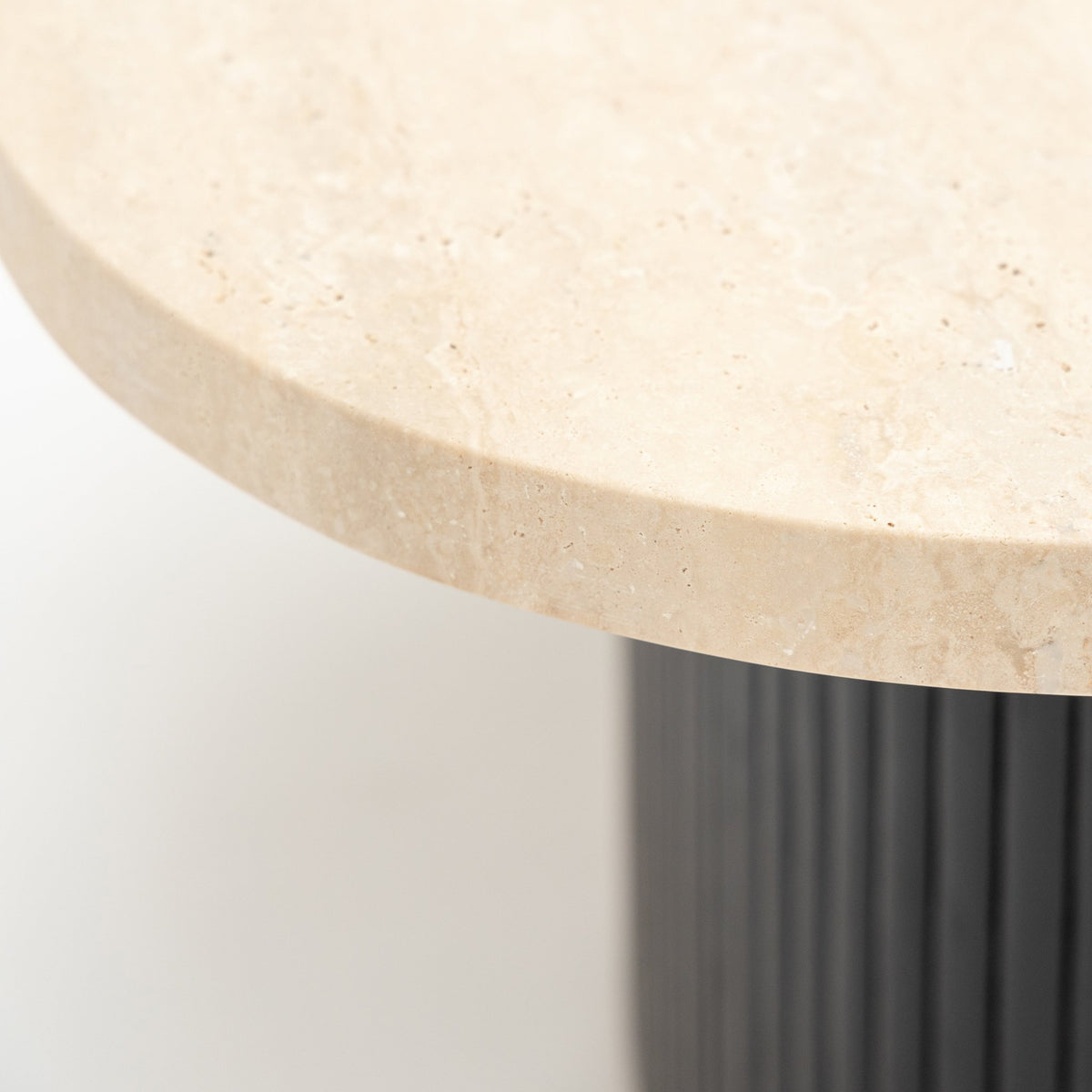 Gion Coffee Table 70 - Black Oak & Travertine - Coffee Tables Tolv Loom Collection Dubai