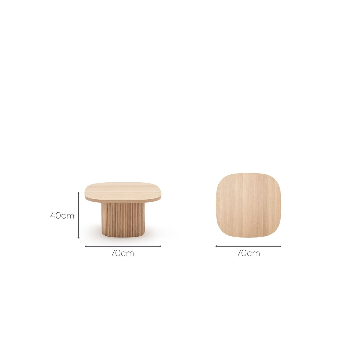 Gion Coffee Table 70 - Blonde Oak - Coffee Tables Tolv Loom Collection Dubai
