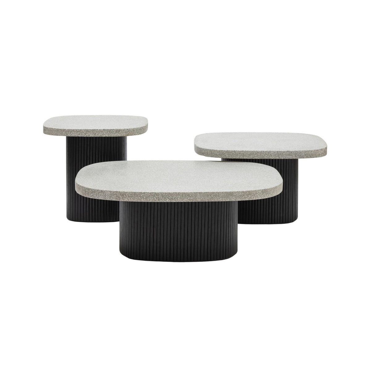 Gion Coffee Table 95 - Black Oak & Warm Grey - Coffee Tables Tolv Loom Collection Dubai
