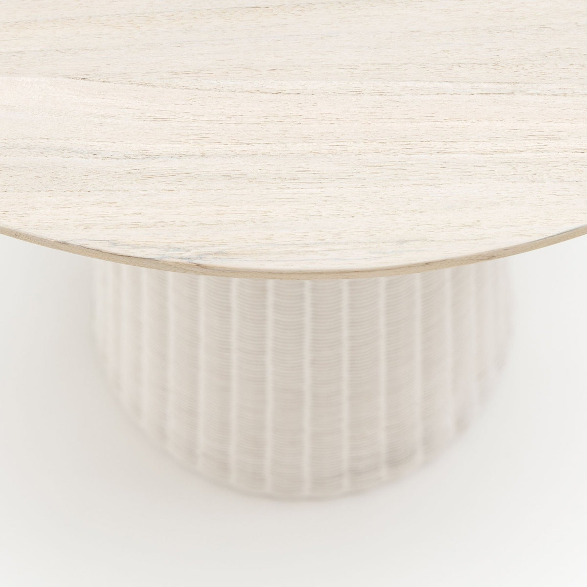 Girona Bistro Table - Aged Teak & Chalk - Round Dining Tables Loom Collection Loom Collection Dubai