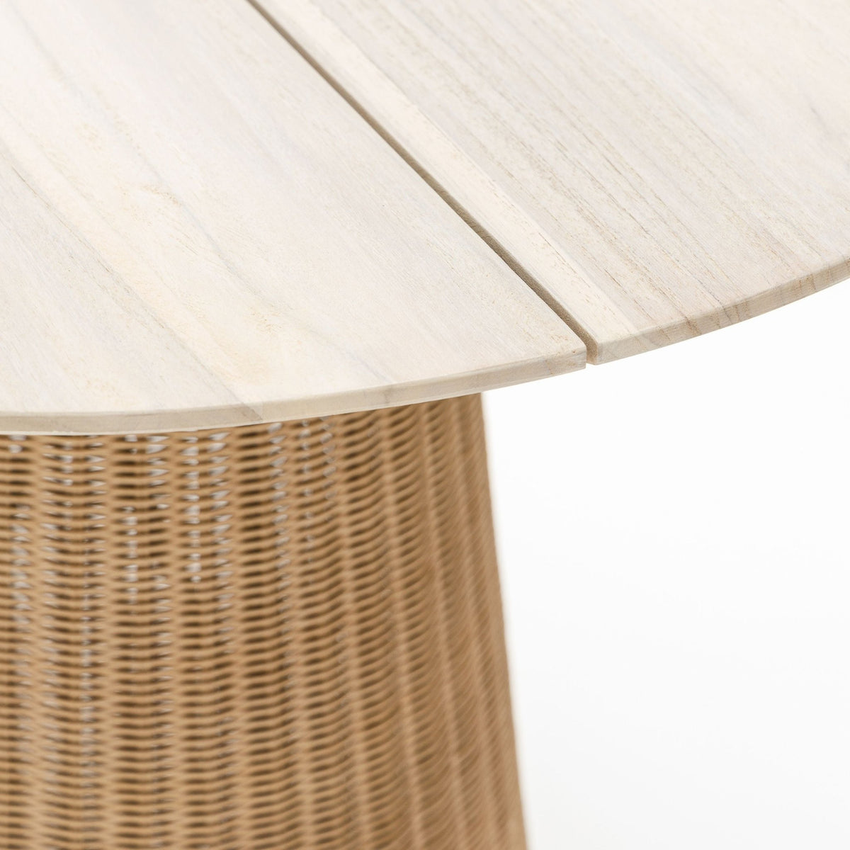 Girona Bistro Table - Aged Teak & Natural - Round Dining Tables Loom Collection Loom Collection Dubai