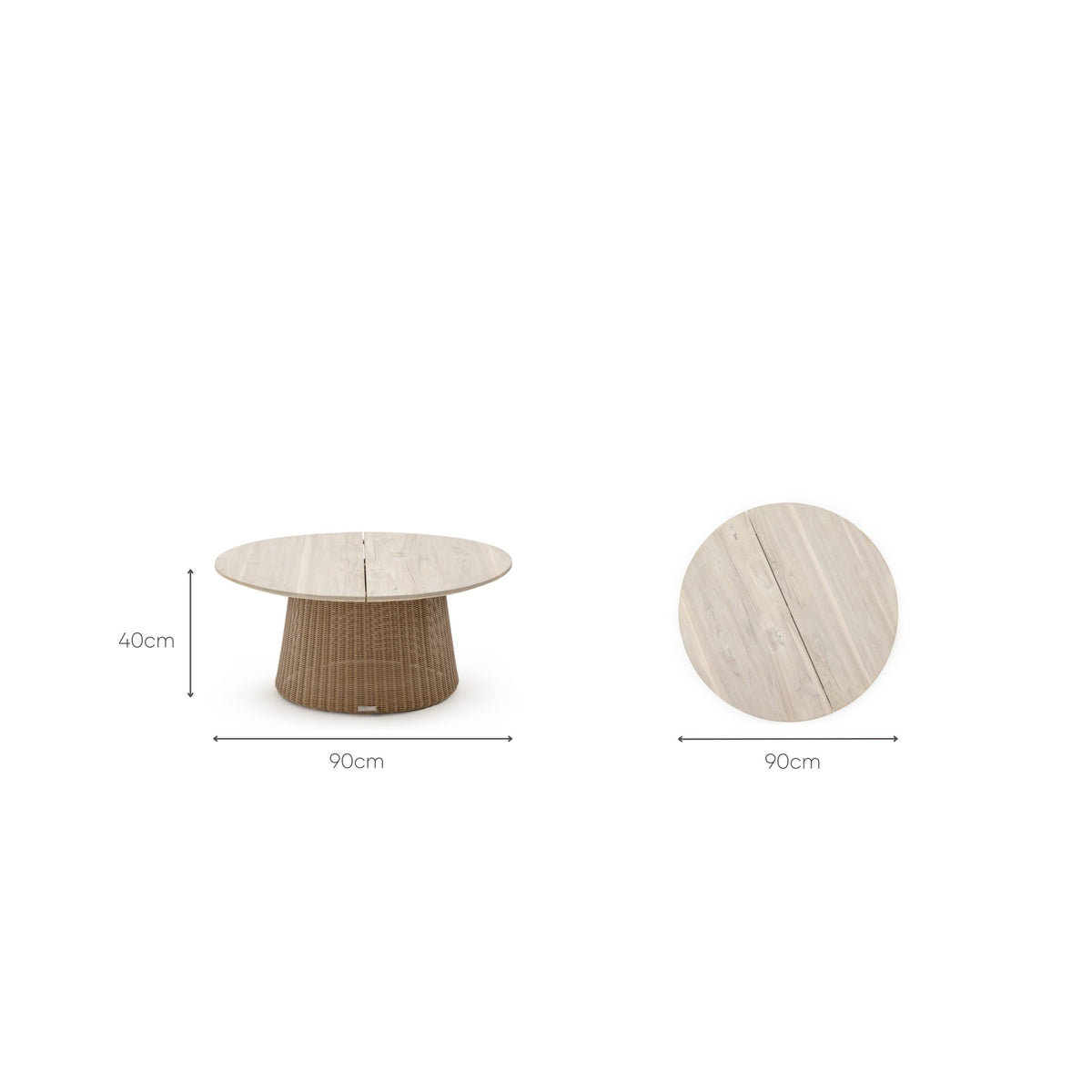 Girona Coffee Table - Aged Teak & Natural