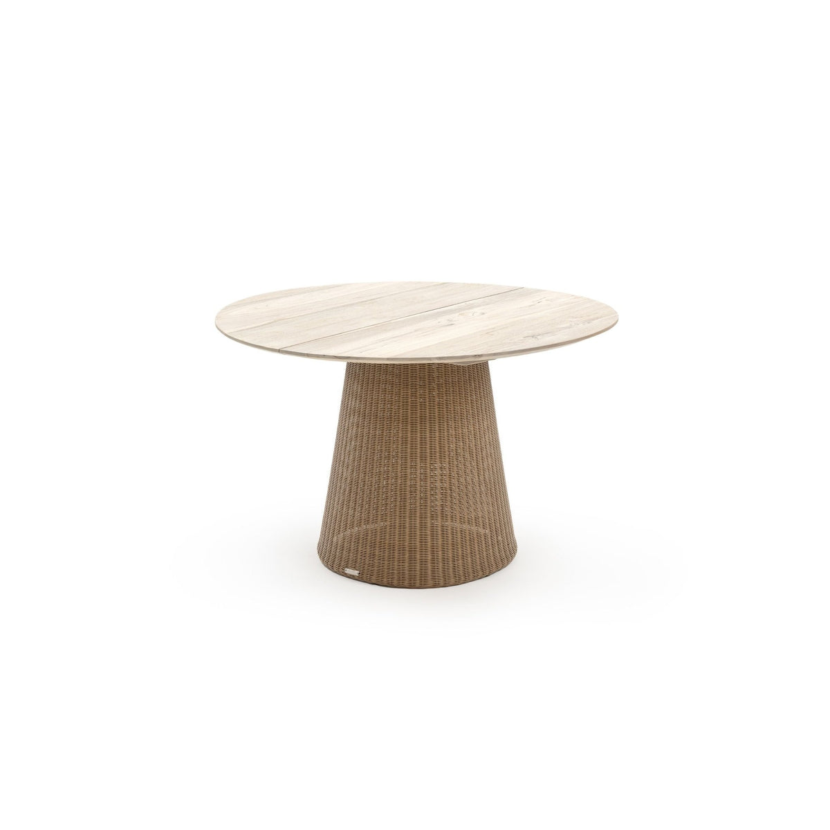 Girona Dining Table - Age Teak & Natural - Round Dining Tables Loom Collection Loom Collection Dubai