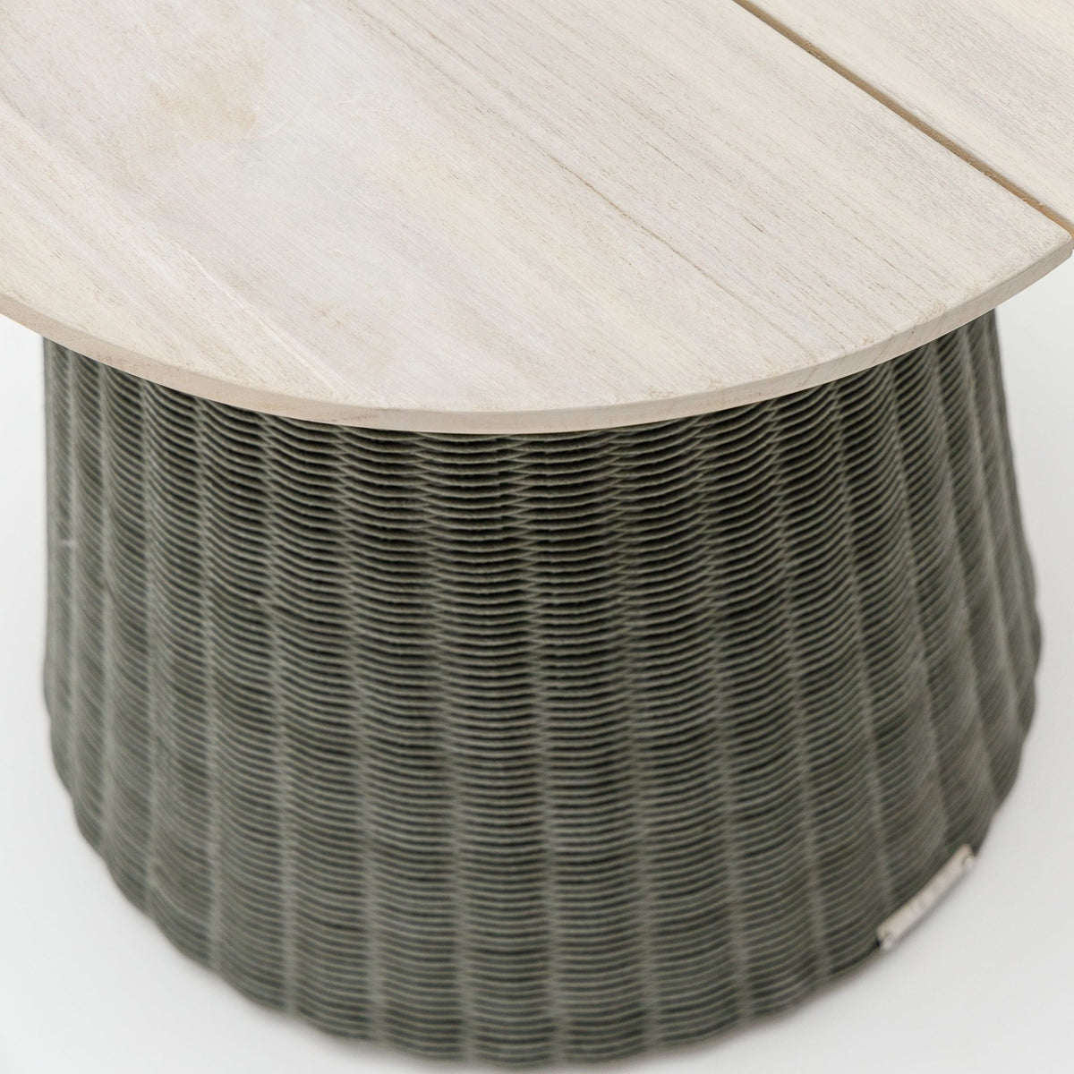 Girona Side Table - Aged Teak & Moss - Side Tables Loom Collection Loom Collection Dubai