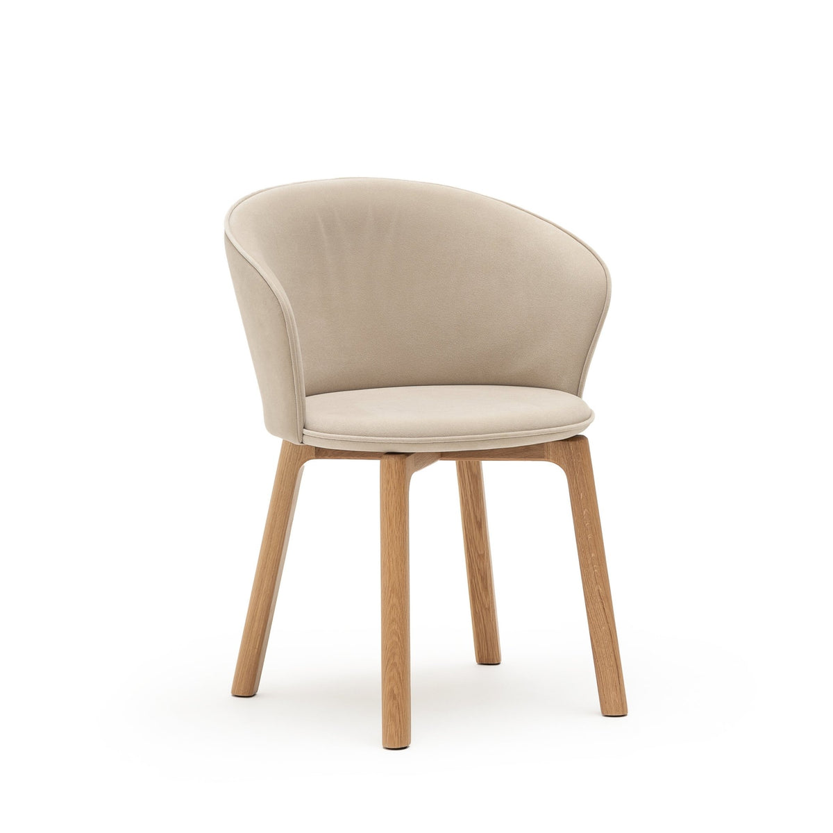 Glide Chair - Light Oak & Ecru