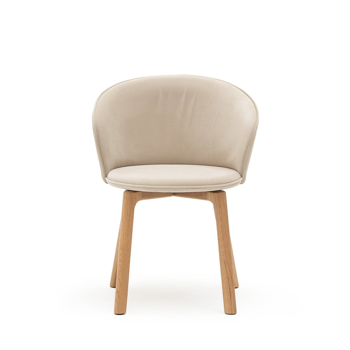 Glide Chair - Light Oak & Ecru