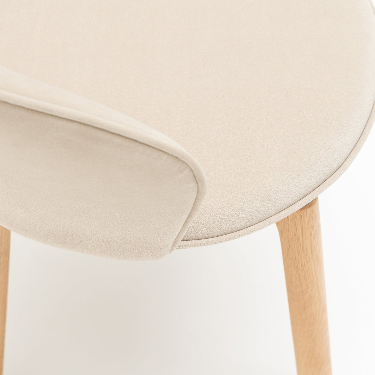 Glide Chair - Light Oak & Ecru