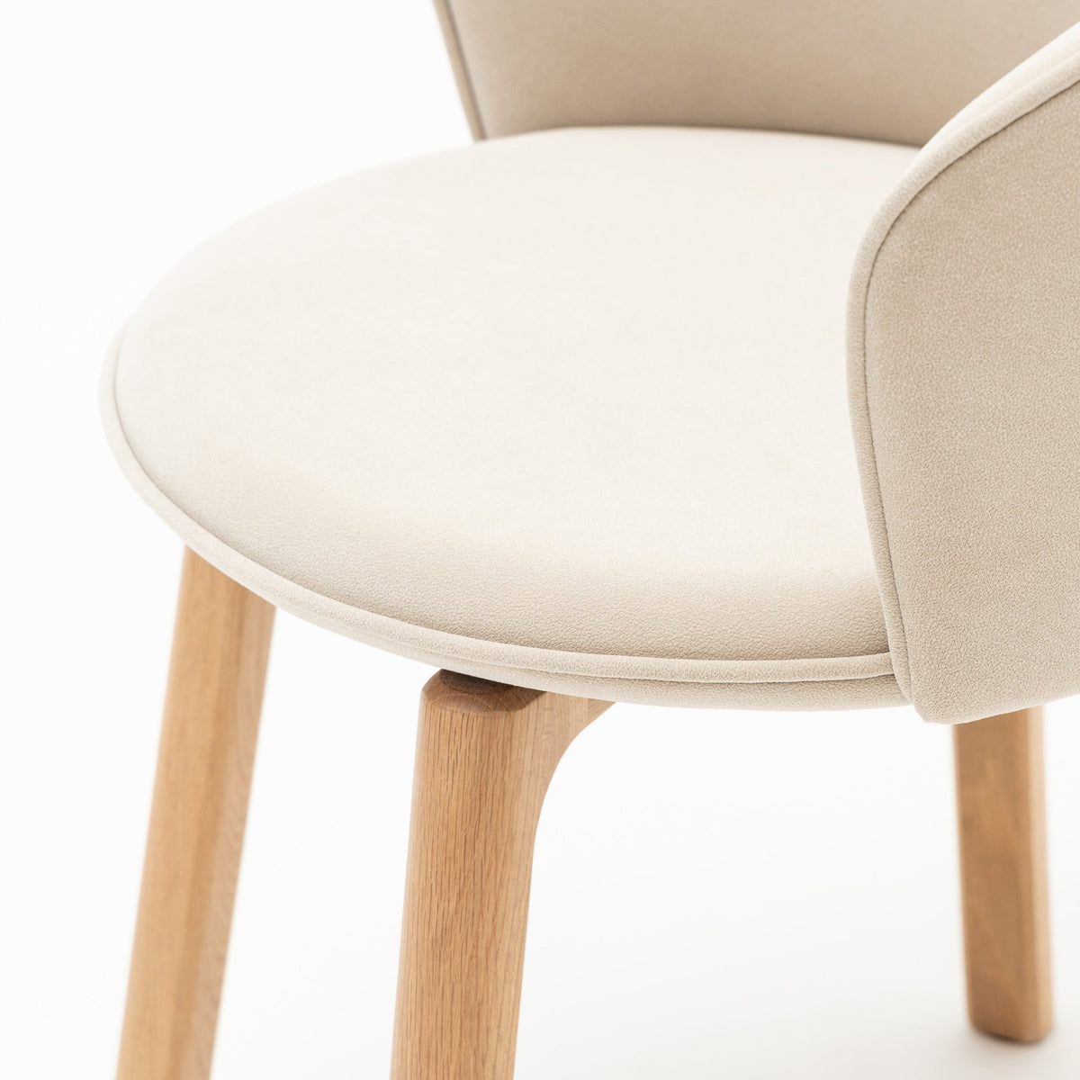 Glide Chair - Light Oak & Ecru