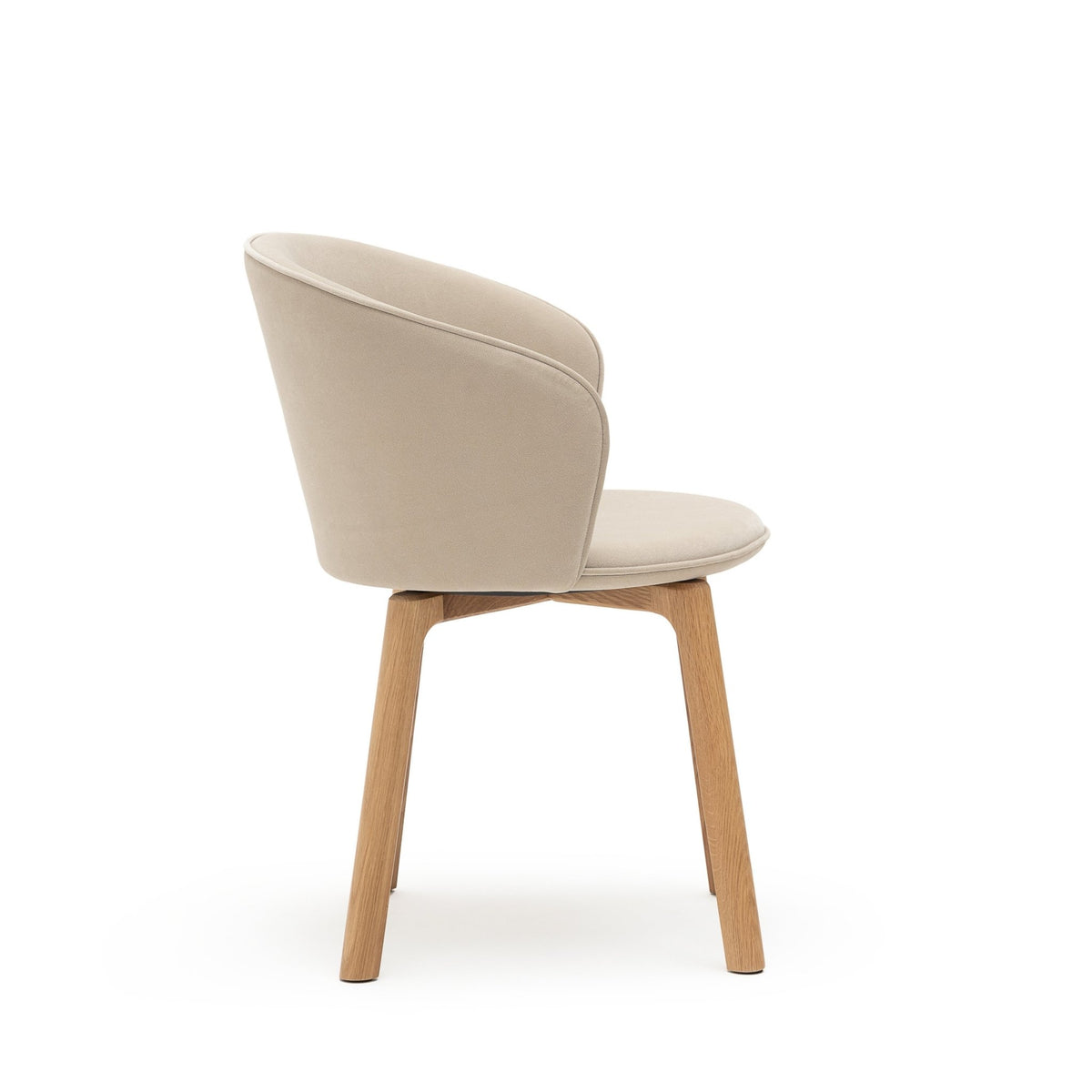 Glide Chair - Light Oak & Ecru