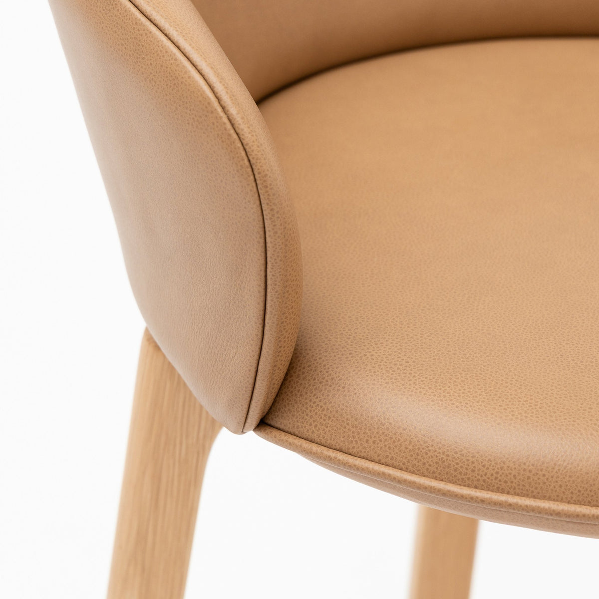 Glide Counter Chair - Light Oak & Pecan Leather