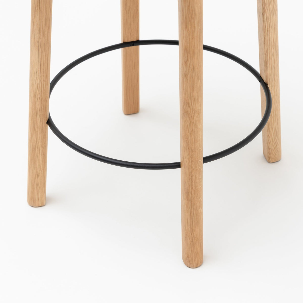 Glide Counter Chair - Light Oak & Pecan Leather