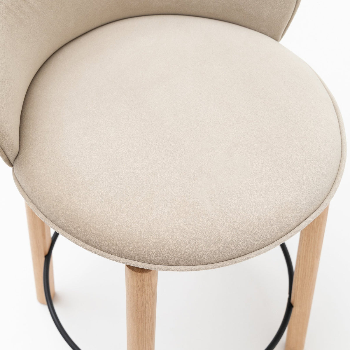 Glide Counter Chair - Light Oak & Ecru