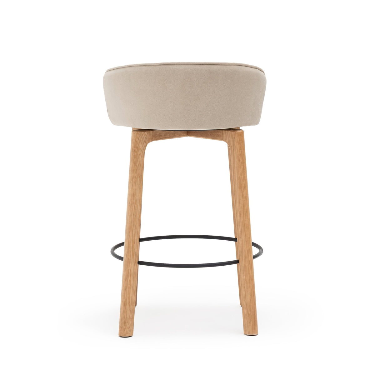 Glide Counter Chair - Light Oak & Ecru