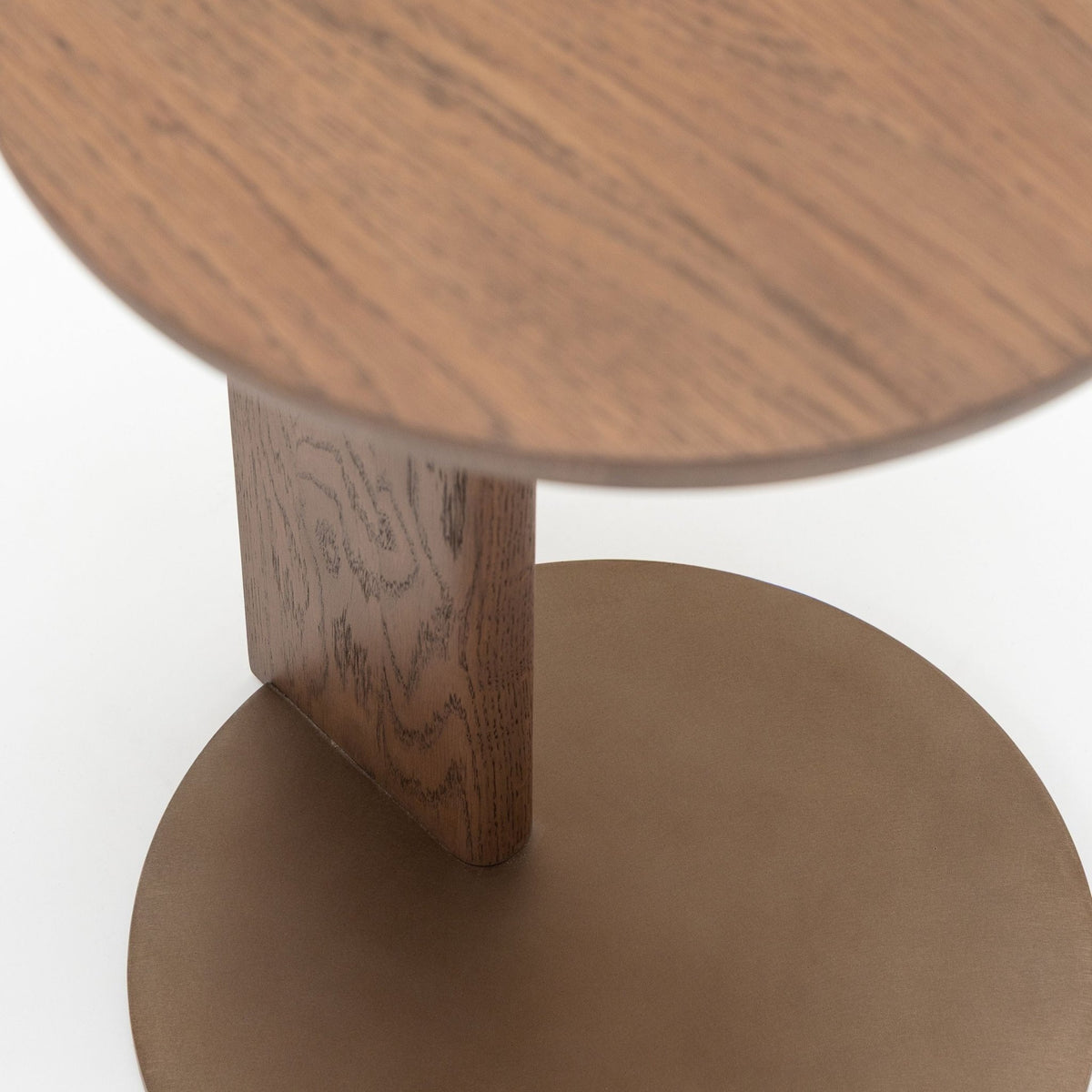Guild Side Table - Latte Oak and Bronze - Side Tables Tolv Loom Collection Dubai