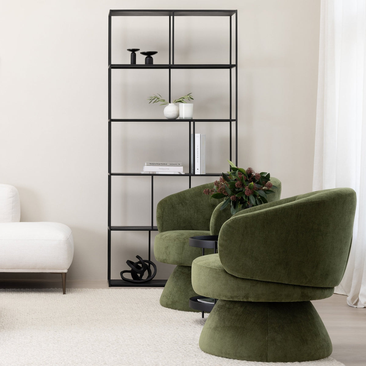 Gwen Swivel Chair - Moss