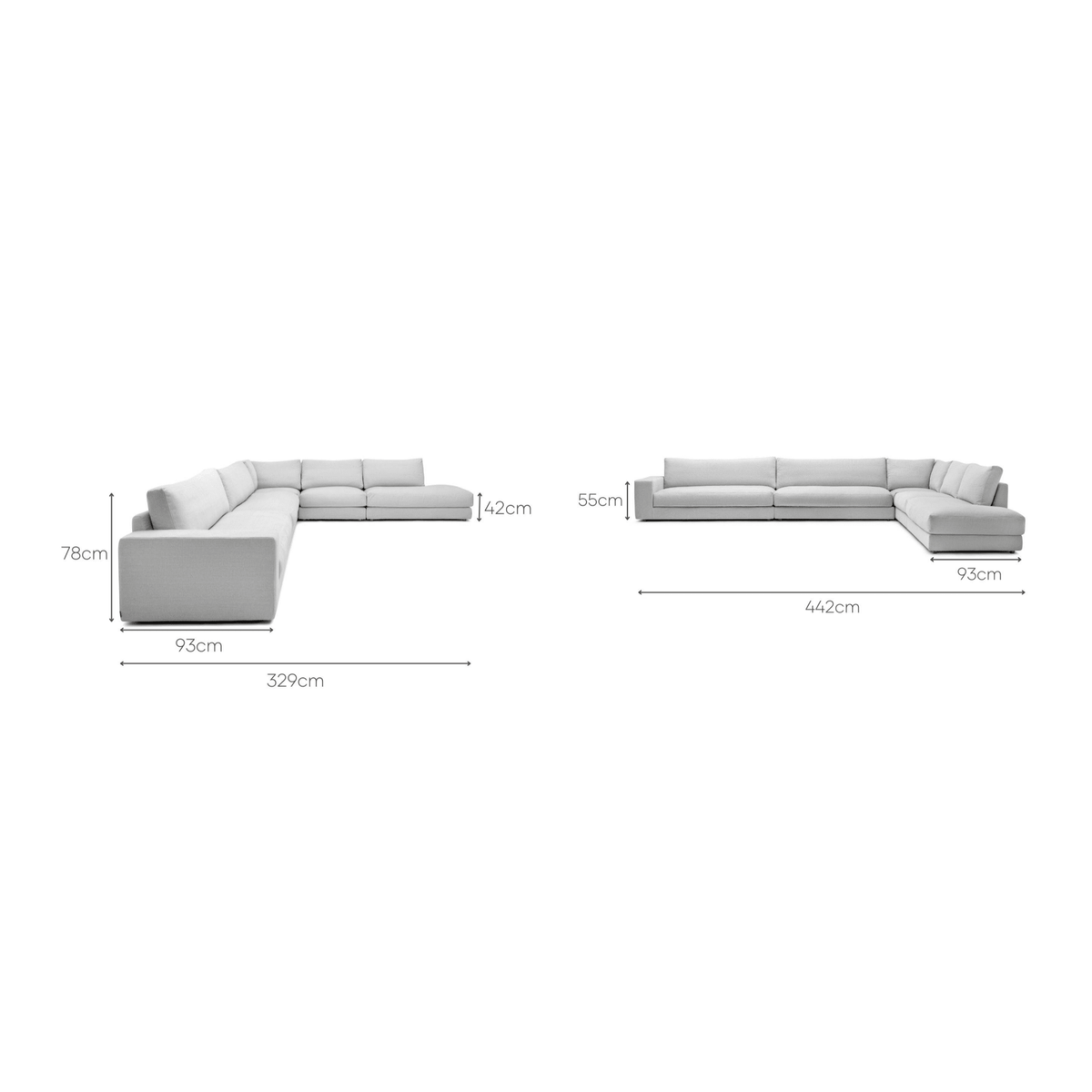 Hansen Corner Sofa - Bespoke - Alice Pearl - Modular Sofas Tolv Loom Collection Dubai
