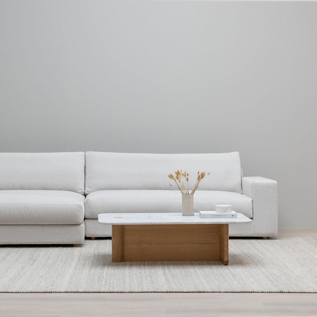 Hansen L Shaped Sofa - Alice Pearl - Modular Sofas Tolv Loom Collection Dubai