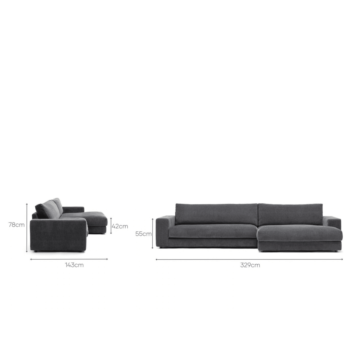 Hansen L Shaped Sofa - Black Forest - Modular Sofas Tolv Loom Collection Dubai