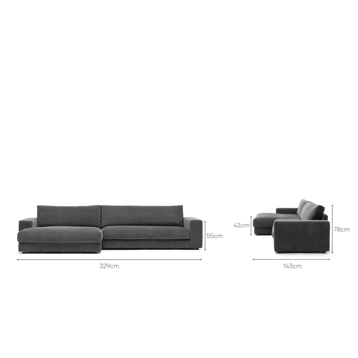 Hansen L Shaped Sofa - Black Forest - Modular Sofas Tolv Loom Collection Dubai