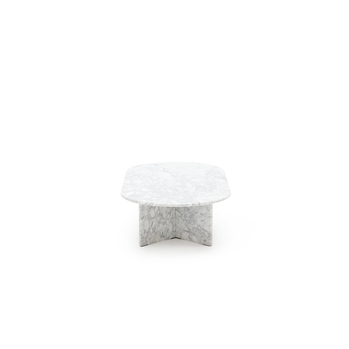 Haven Oval Coffee Table - Carrara Marble